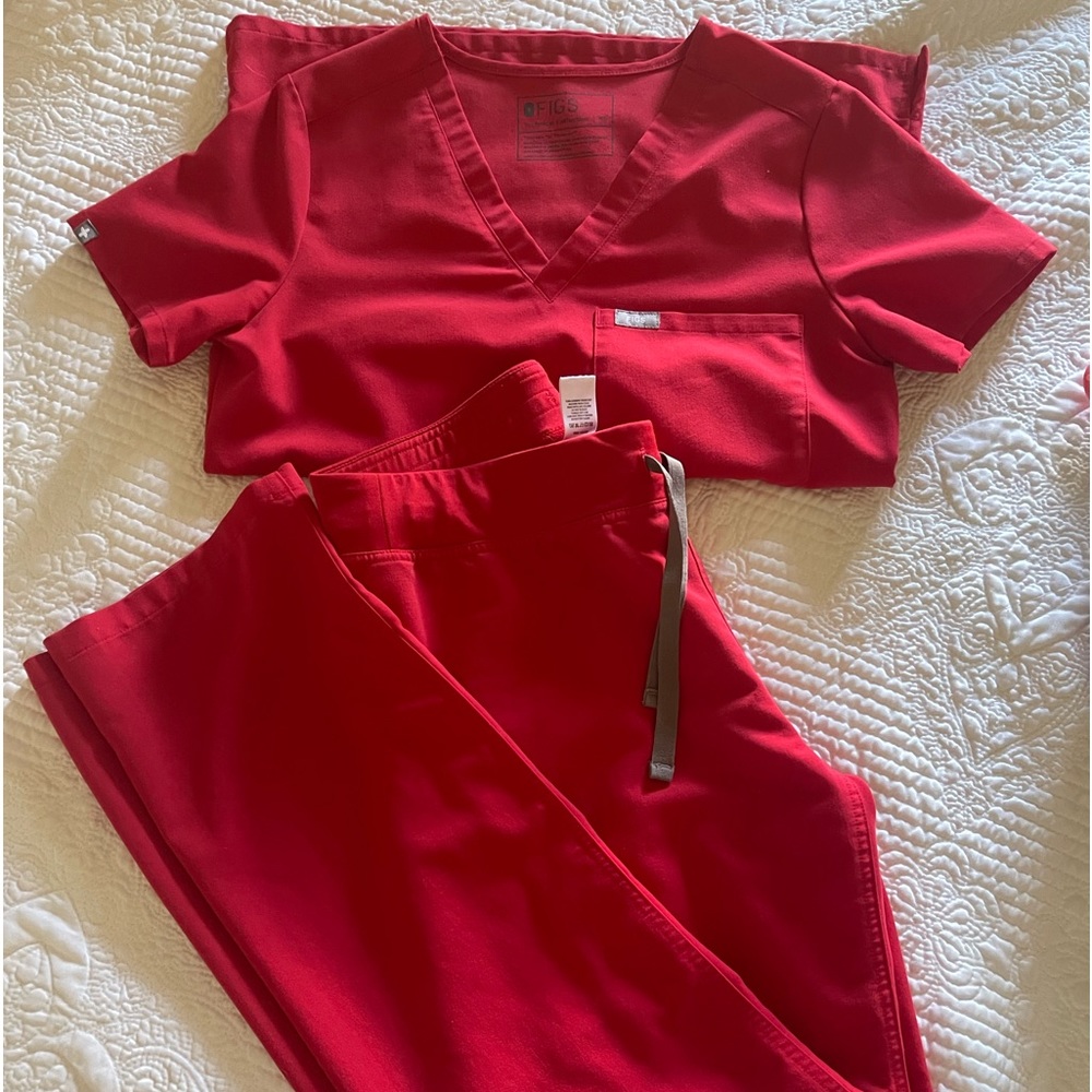 Winning Red Figs Scrubs